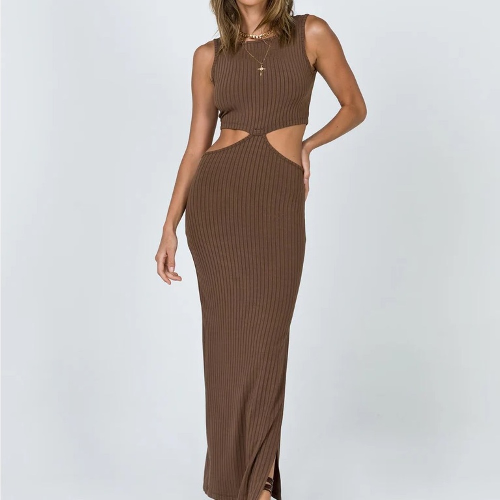 Princess Polly Billie Midi Dress Brown Bodycon Dress